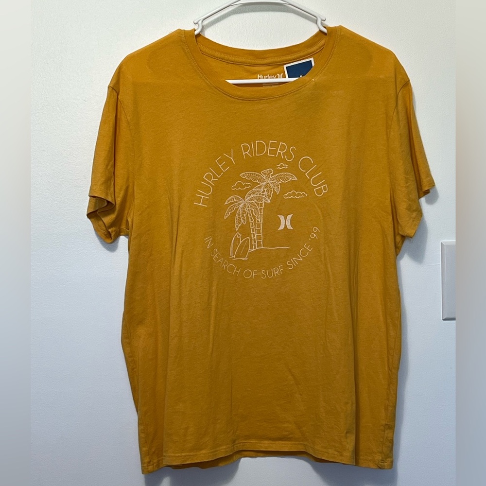 Mustard colored Hurley oversized tee